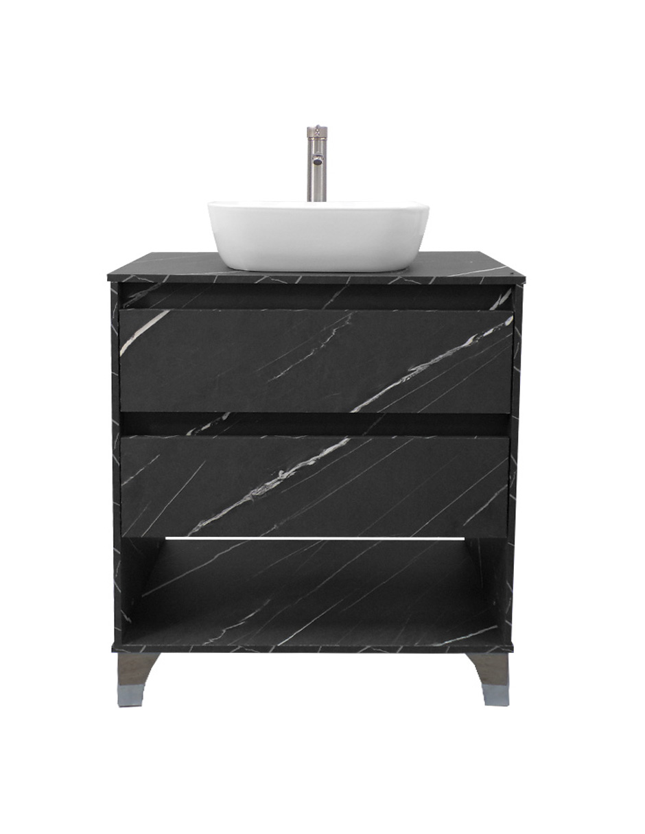 Gabinete De Baño Con Llave Y Lavabo Minimalista Roy