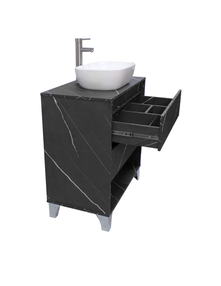 Foto 5 pulgar | Gabinete De Baño Con Llave Y Lavabo Minimalista Roy