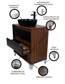 Foto 6 | Gabinete De Baño Con Llave Y Lavabo Minimalista Roy