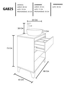Foto 7 | Gabinete De Baño Con Llave Y Lavabo Minimalista Roy
