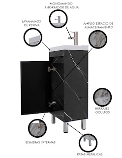 Foto 6 | Gabinete Para Baño Nala Con Lavabo Minimalista