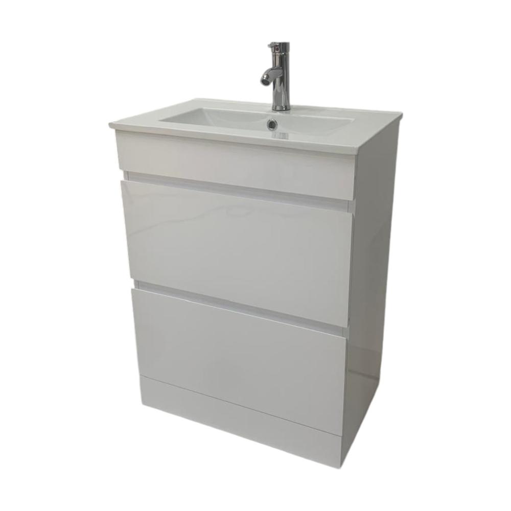 Foto 3 pulgar | Mueble Gabinete Para Baño Lavamanos Lavabo Ovalín 2 Cajones