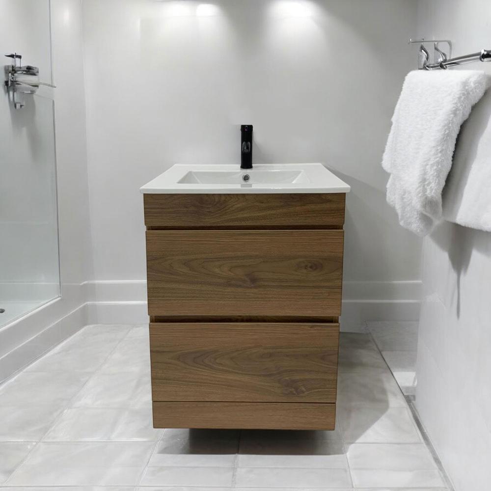 Foto 4 pulgar | Mueble Gabinete Para Baño Lavamanos Lavabo Ovalín 2 Cajones