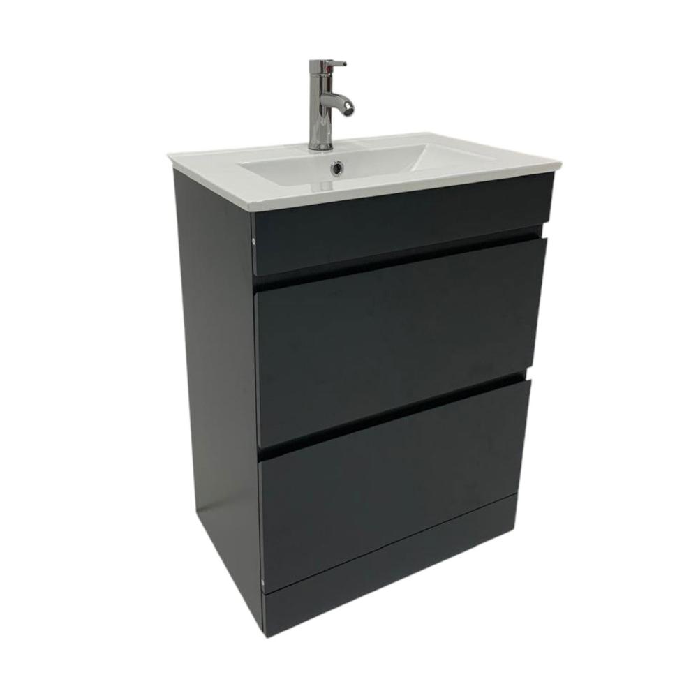 Foto 2 pulgar | Mueble Gabinete Para Baño Lavamanos Lavabo Ovalín 2 Cajones