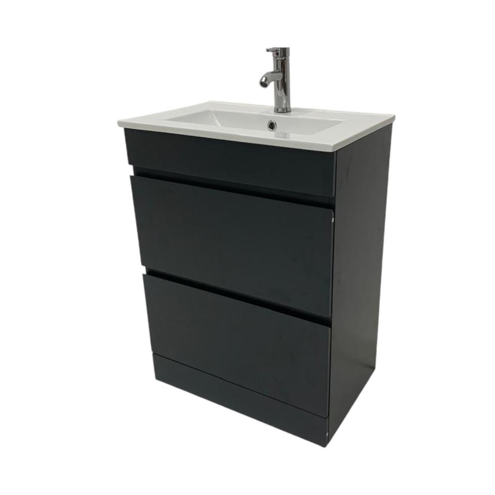 Foto 3 pulgar | Mueble Gabinete Para Baño Lavamanos Lavabo Ovalín 2 Cajones