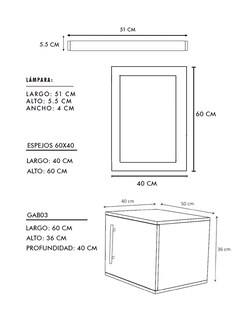 Foto 8 | Gabinete De Baño Para Lavabo Con Lampara Y Espejo Agnes