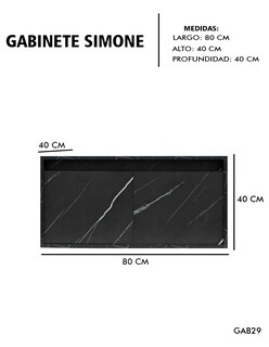 Foto 4 | Gabinete De Baño Para Lavabo Sin Lavabo Ni Llave Simone Mueble Para Lavamanos