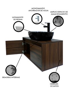 Foto 3 | Gabinete Para Baño Con Lavabo Y Monomando Simone
