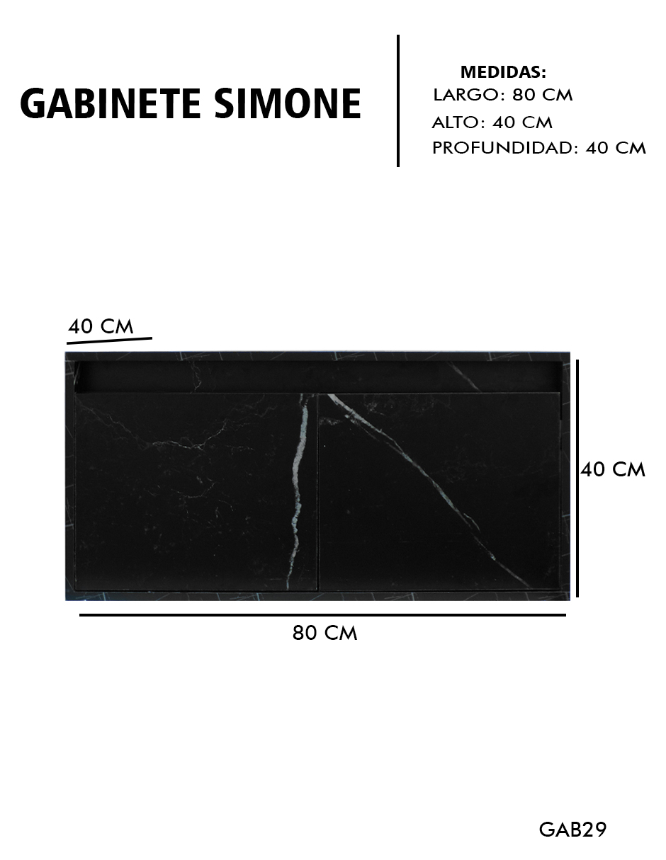 Foto 4 | Gabinete De Baño Para Lavabo Sin Lavabo Ni Llave   Simone  Mueble Para Lavamanos