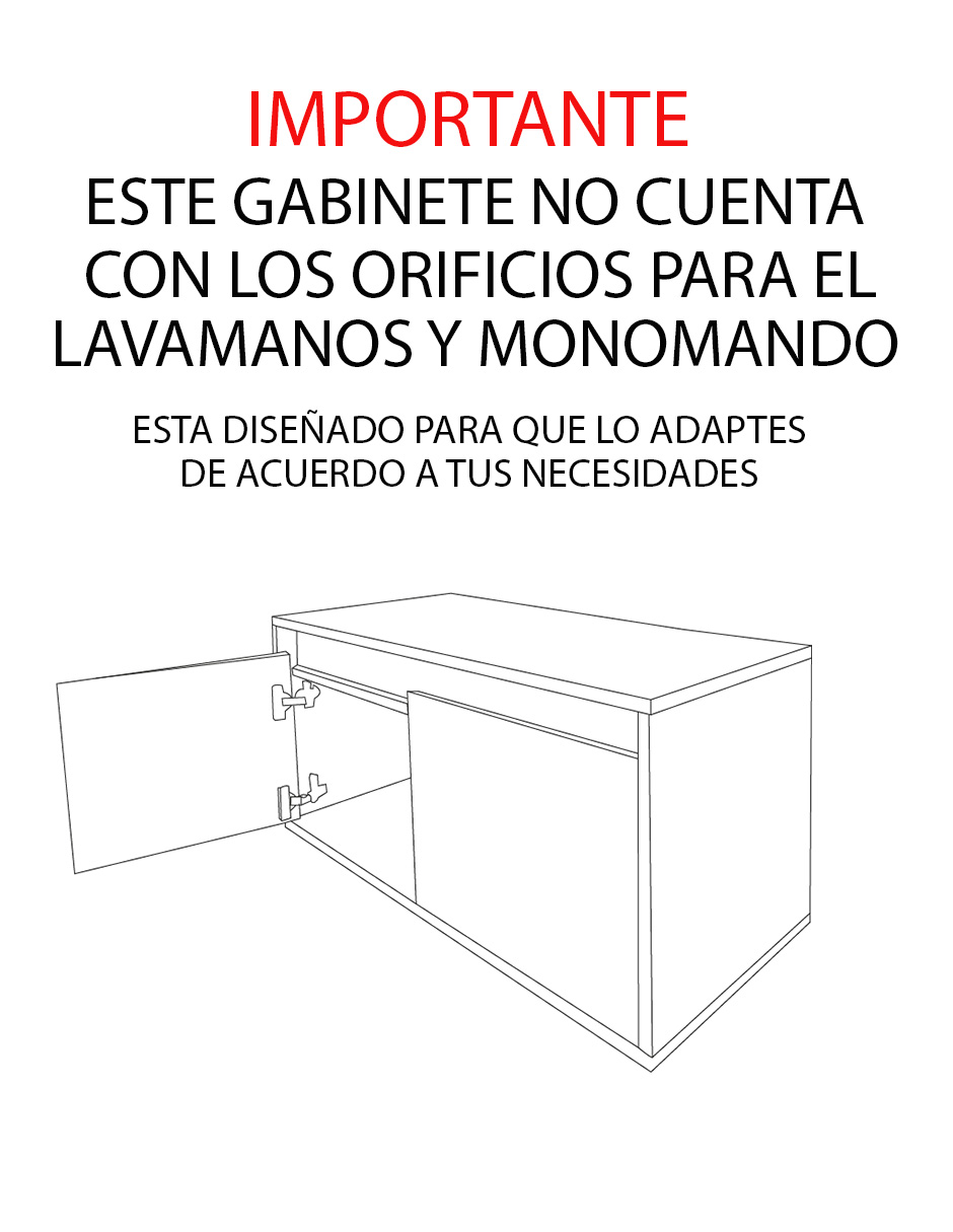 Foto 5 | Gabinete De Baño Para Lavabo Sin Lavabo Ni Llave   Simone  Mueble Para Lavamanos