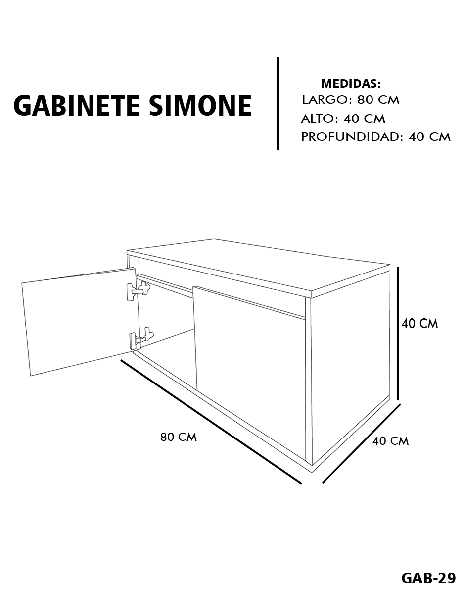 Foto 7 pulgar | Gabinete De Baño Para Lavabo Sin Lavabo Ni Llave   Simone  Mueble Para Lavamanos