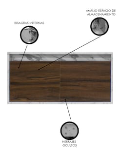 Foto 3 | Gabinete De Baño Para Lavabo Sin Lavabo Ni Llave Simone Mueble Para Lavamanos