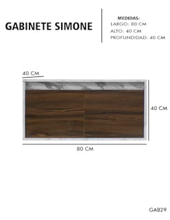 Foto 4 | Gabinete De Baño Para Lavabo Sin Lavabo Ni Llave Simone Mueble Para Lavamanos