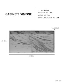Foto 4 | Gabinete De Baño Para Lavabo Sin Lavabo Ni Llave Simone Mueble Para Lavamanos