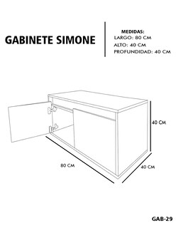 Foto 6 | Gabinete De Baño Para Lavabo Sin Lavabo Ni Llave Simone Mueble Para Lavamanos