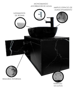 Foto 3 | Gabinete Para Baño Con Lavabo Y Monomando Simone