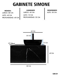 Foto 8 | Gabinete Para Baño Con Lavabo Y Monomando Simone
