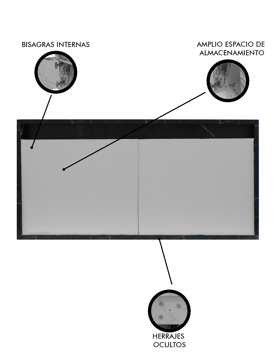Foto 4 pulgar | Gabinete De Baño Para Lavabo Sin Lavabo Ni Llave   Simone  Mueble Para Lavamanos