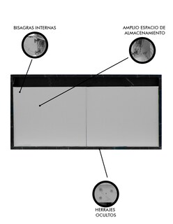 Foto 3 | Gabinete De Baño Para Lavabo Sin Lavabo Ni Llave Simone Mueble Para Lavamanos