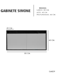 Foto 4 | Gabinete De Baño Para Lavabo Sin Lavabo Ni Llave Simone Mueble Para Lavamanos