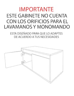 Foto 5 | Gabinete De Baño Para Lavabo Sin Lavabo Ni Llave Simone Mueble Para Lavamanos