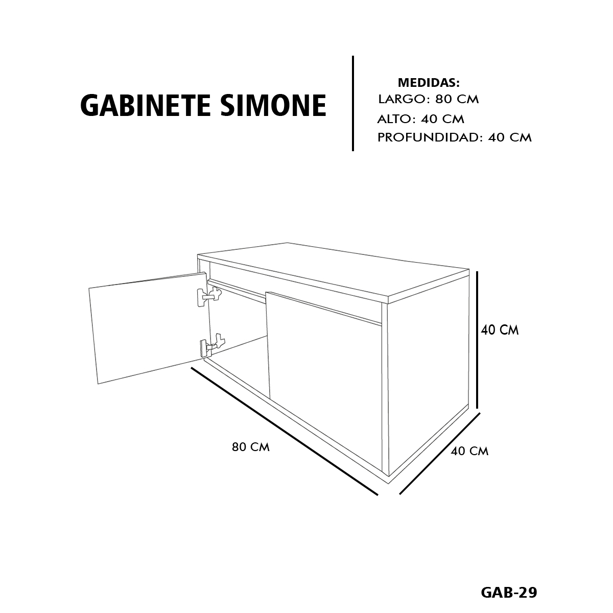 Foto 6 | Gabinete De Baño Para Lavabo Sin Lavabo Ni Llave   Simone  Mueble Para Lavamanos