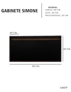 Foto 4 | Gabinete De Baño Para Lavabo Sin Lavabo Ni Llave Simone Mueble Para Lavamanos