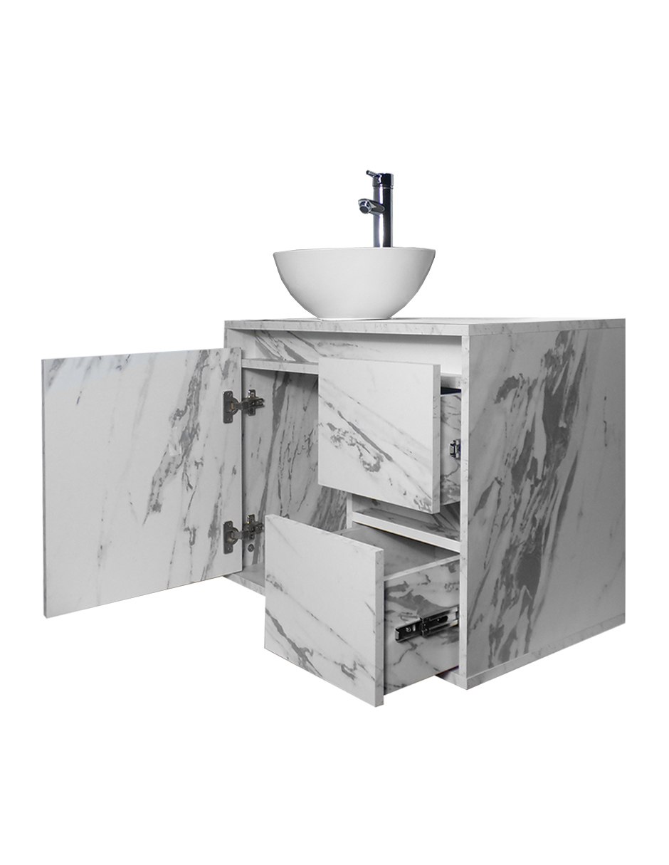 Foto 5 pulgar | Gabinete Para Baño Calypso Ovalin Y Llave Minimalista, Gabinete Flotante Para Lavabo
