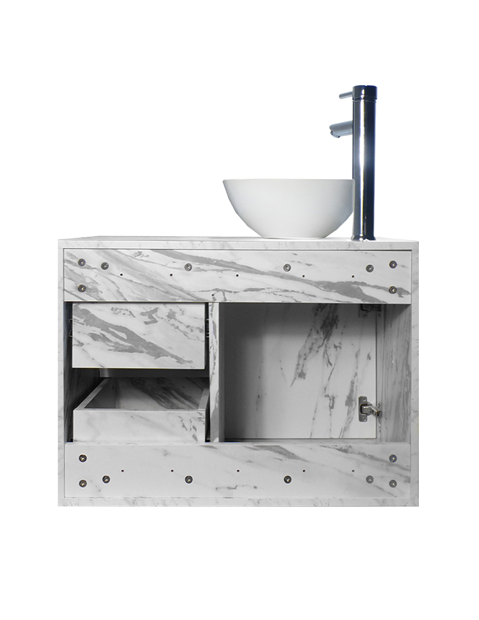 Foto 7 pulgar | Gabinete Para Baño Calypso Ovalin Y Llave Minimalista, Gabinete Flotante Para Lavabo