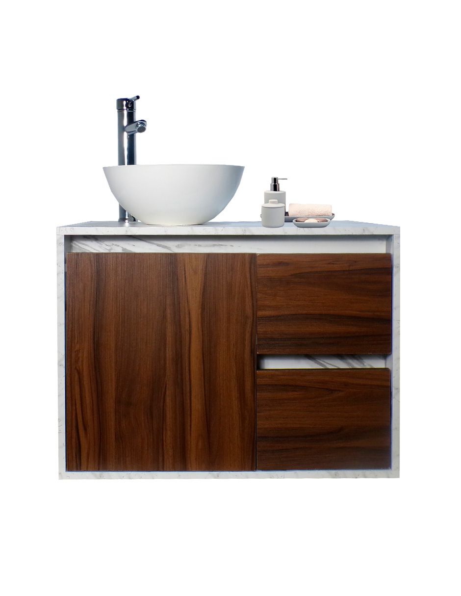 Foto 2 pulgar | Gabinete Para Baño Calypso Ovalin Y Llave Minimalista, Gabinete Flotante Para Lavabo