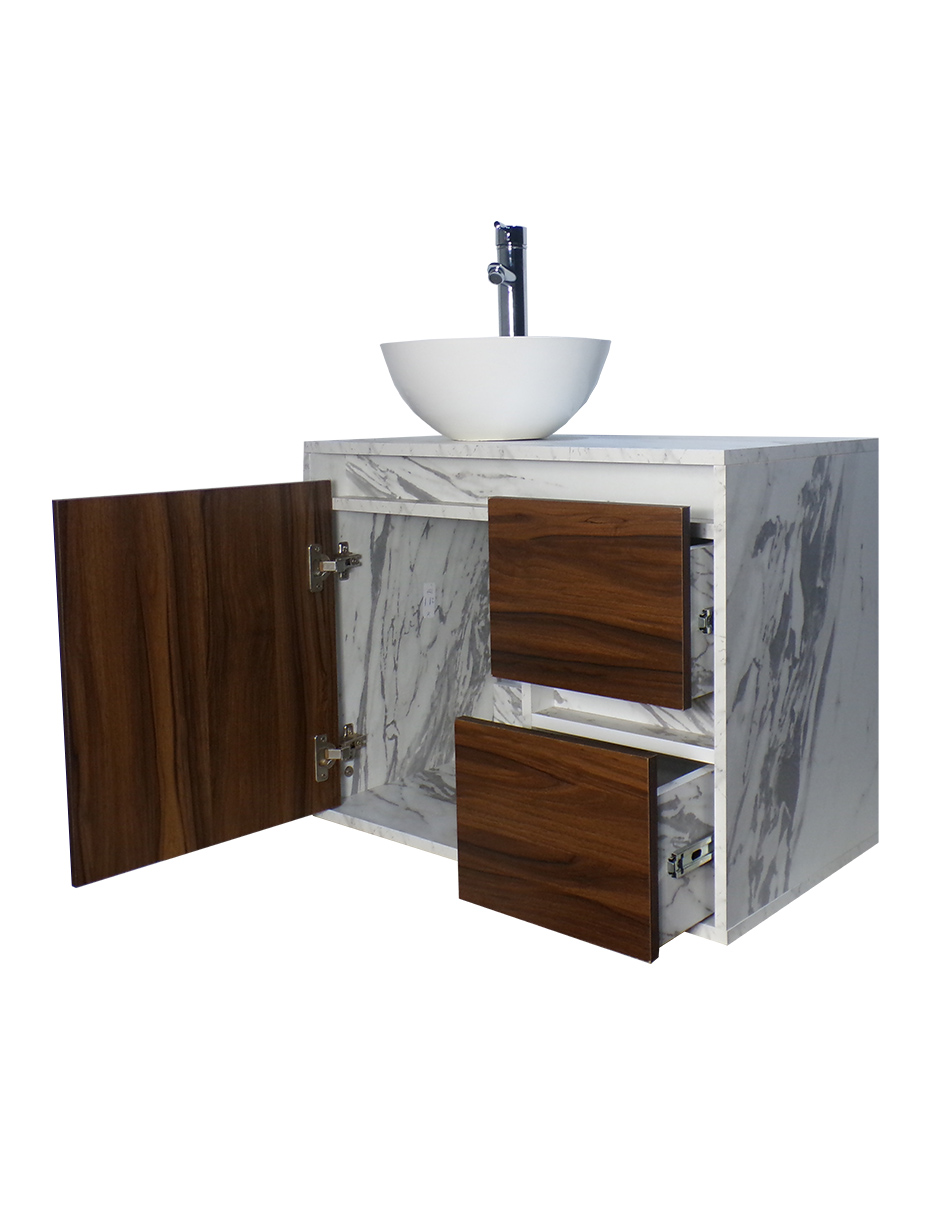 Foto 5 pulgar | Gabinete Para Baño Calypso Ovalin Y Llave Minimalista, Gabinete Flotante Para Lavabo