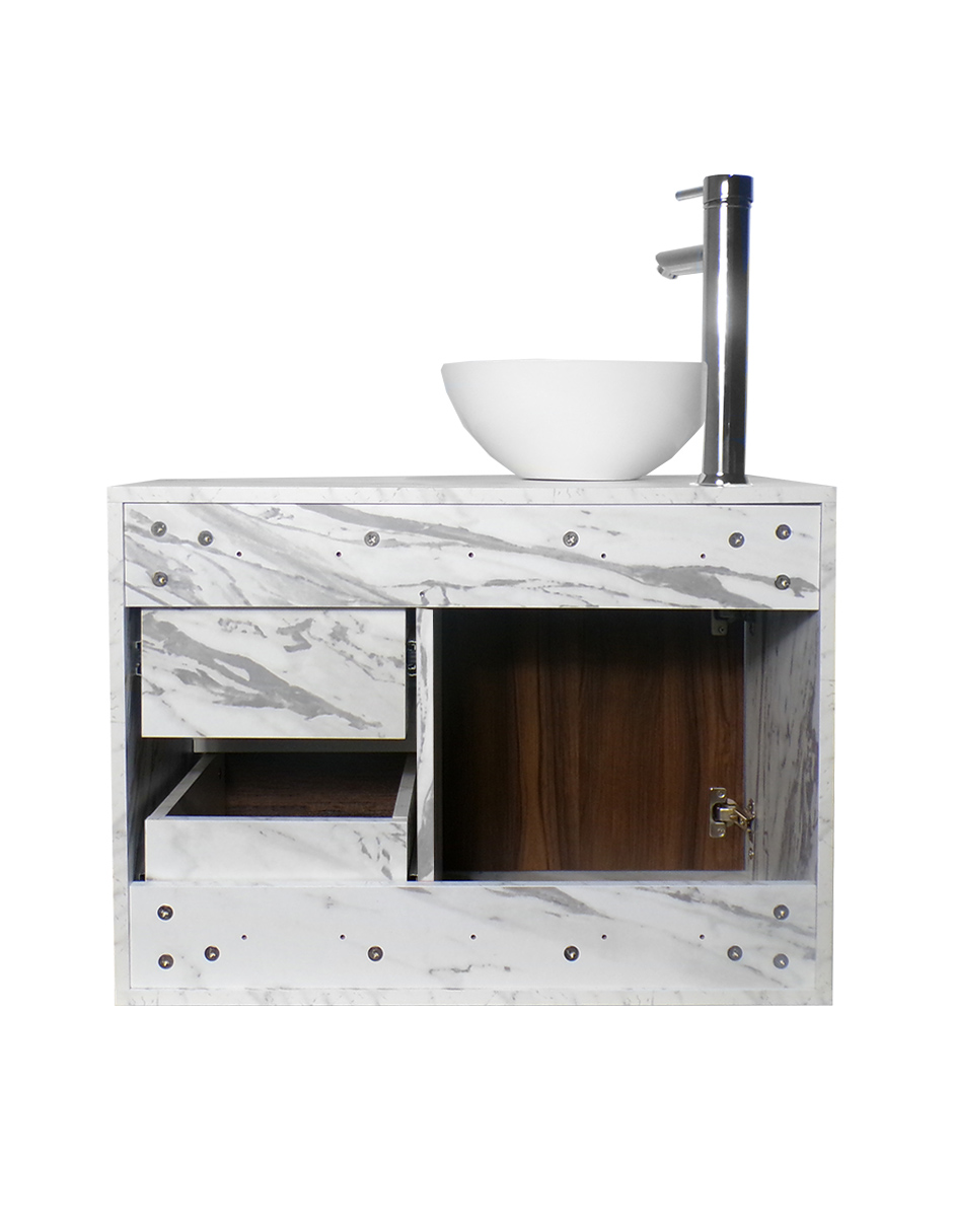 Foto 7 pulgar | Gabinete Para Baño Calypso Ovalin Y Llave Minimalista, Gabinete Flotante Para Lavabo