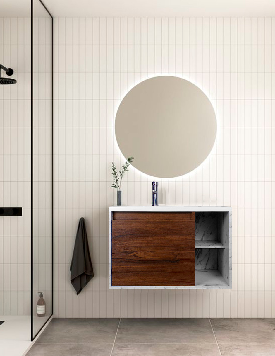Foto 3 pulgar | Gabinete De Baño Carlo Con Lavabo Y Monomando Minimalista