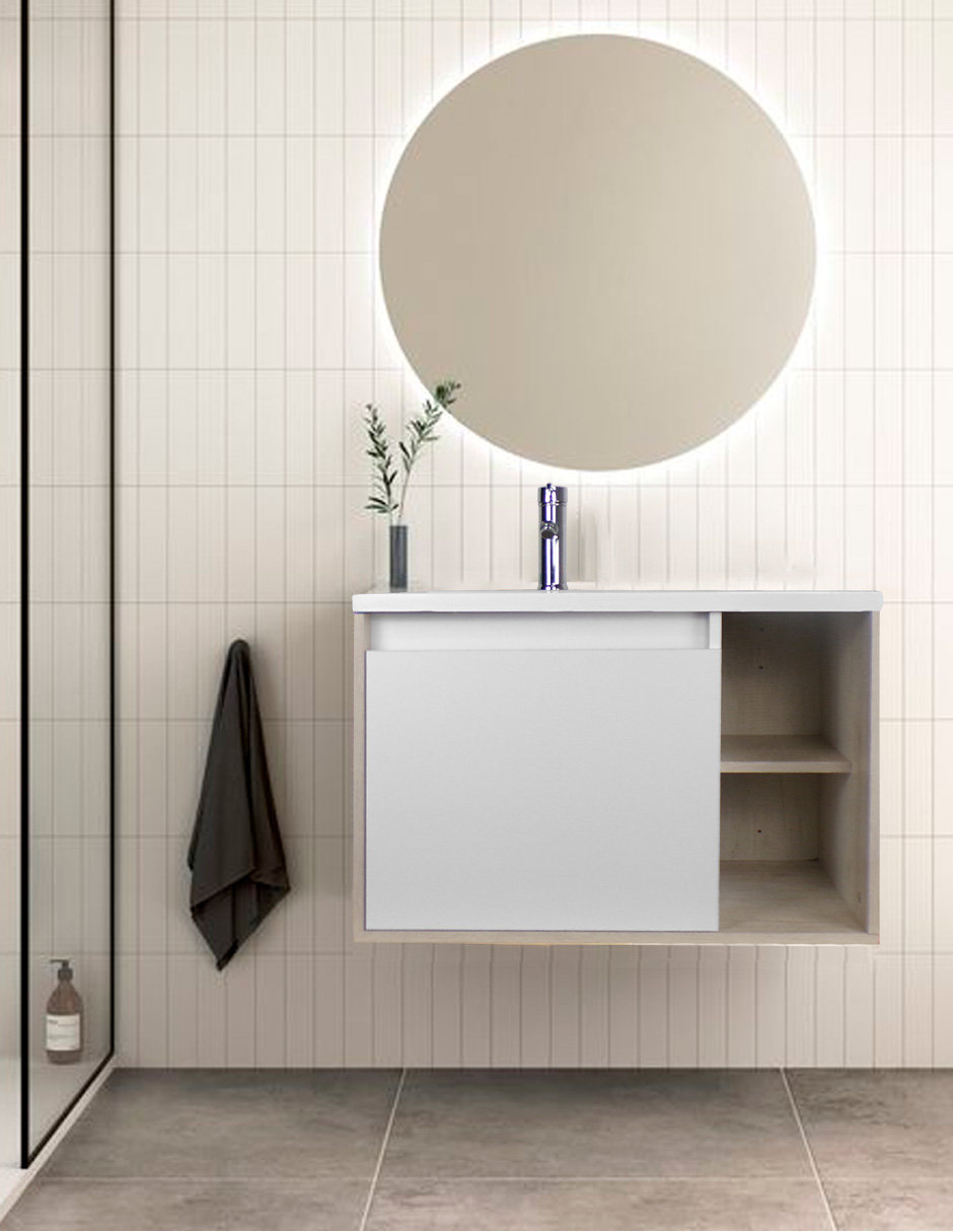 Foto 3 pulgar | Gabinete De Baño Carlo Con Lavabo Y Monomando Minimalista