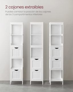 Foto 2 | Armario de Almacenamiento Vasagle Blanco
