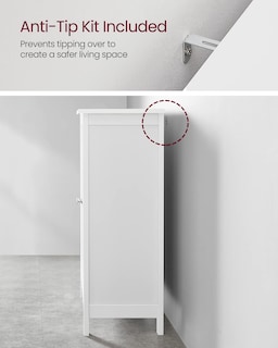 Foto 8 | Armario De Almacenamiento Vasagle Para Baño Con 2 Estantes Ajustables