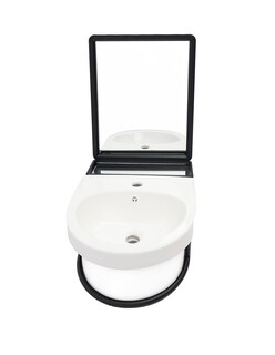 Foto 8 | Mueble Para Baño Con Espejo Y Repisa Machen Mehir Color Negro
