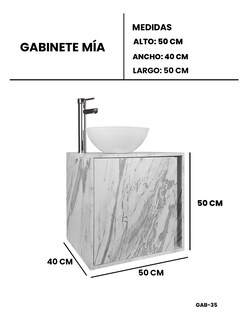 Foto 8 | Gabinete Para Baño Mia Con Ovalin Y Llave Minimalista