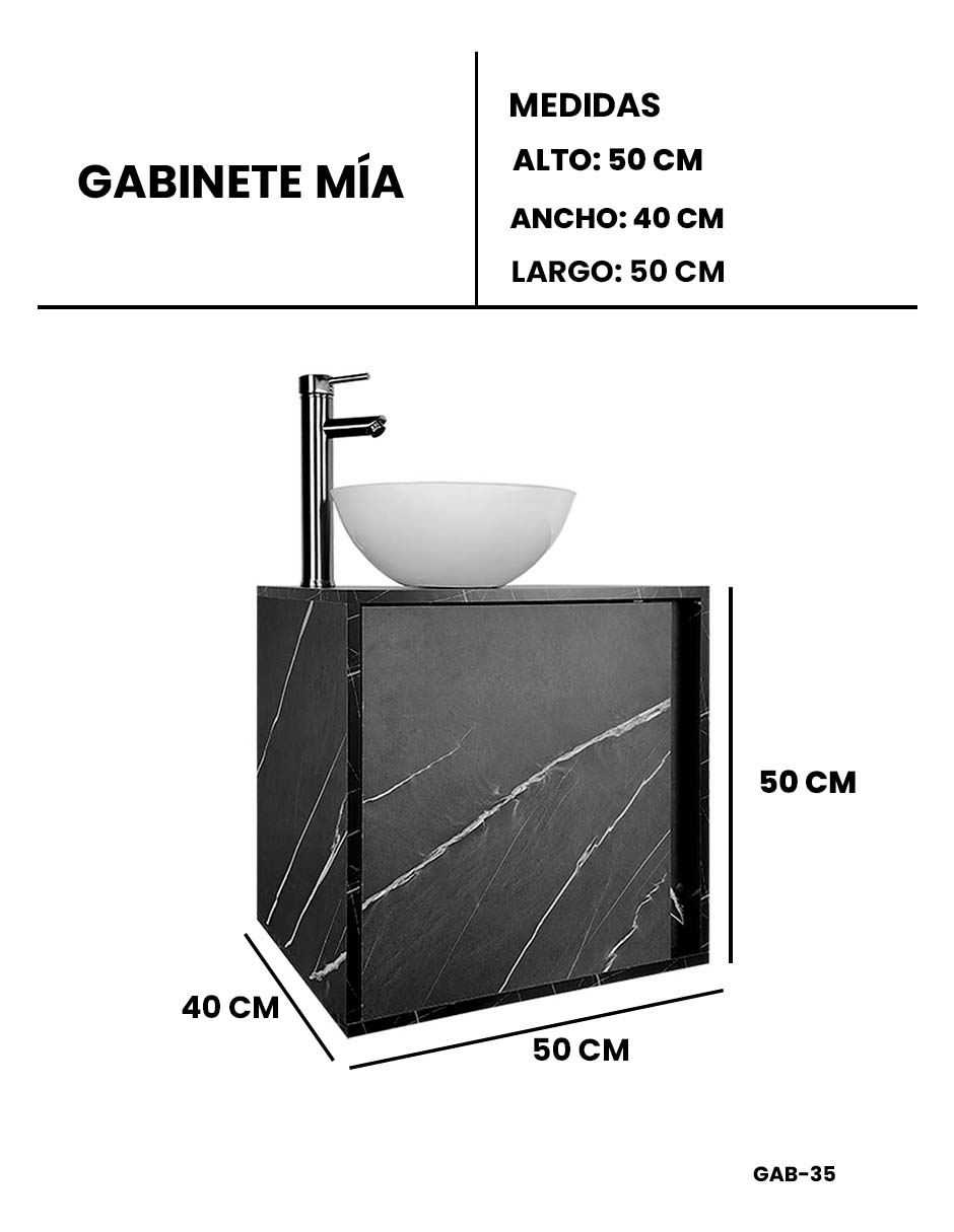 Foto 9 pulgar | Gabinete Para Baño Mia Con Ovalin Y Llave Minimalista