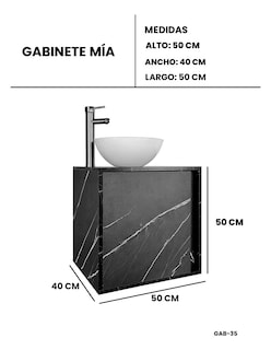 Foto 8 | Gabinete Para Baño Mia Con Ovalin Y Llave Minimalista
