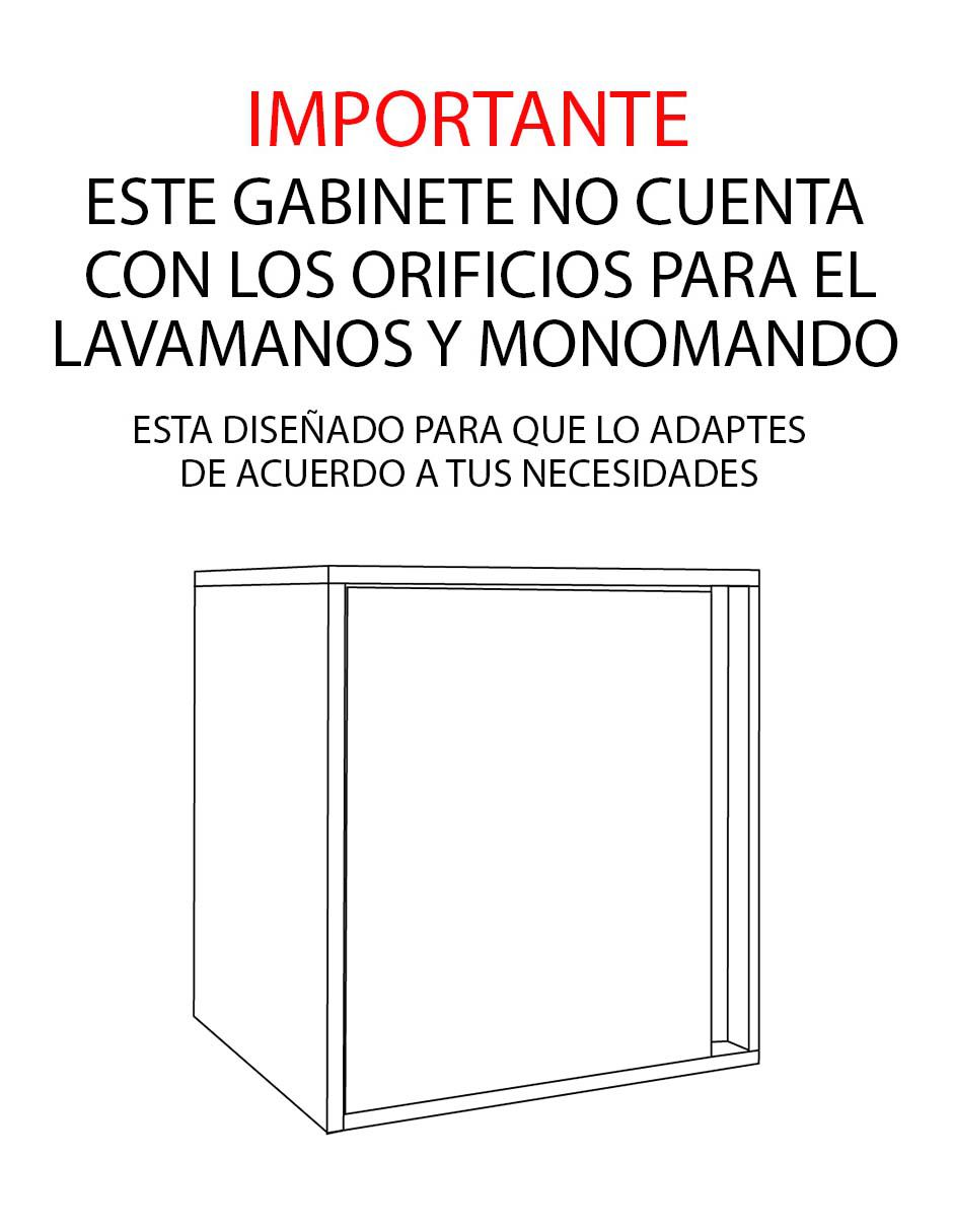 Foto 3 pulgar | Gabinete Para Baño  Minimalista Sin Ovalin Ni Llave Modelo Aaron
