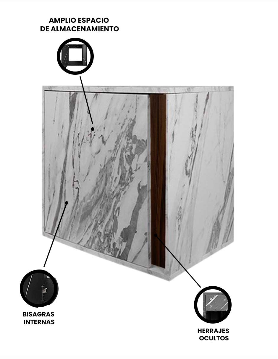 Foto 6 pulgar | Gabinete Para Baño  Minimalista Sin Ovalin Ni Llave Modelo Aaron