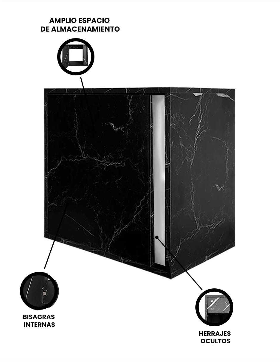Foto 5 pulgar | Gabinete Para Baño Minimalista Sin Ovalin Ni Llave Modelo Aaron