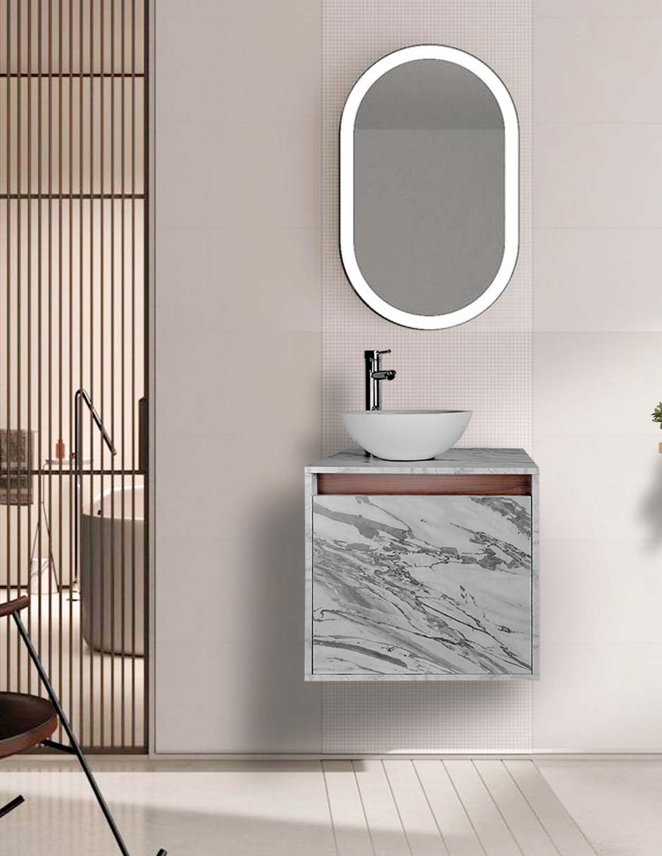 Foto 3 pulgar | Gabinete Para Baño Con Lavabo Y Llave Minimalista Modelo Phía