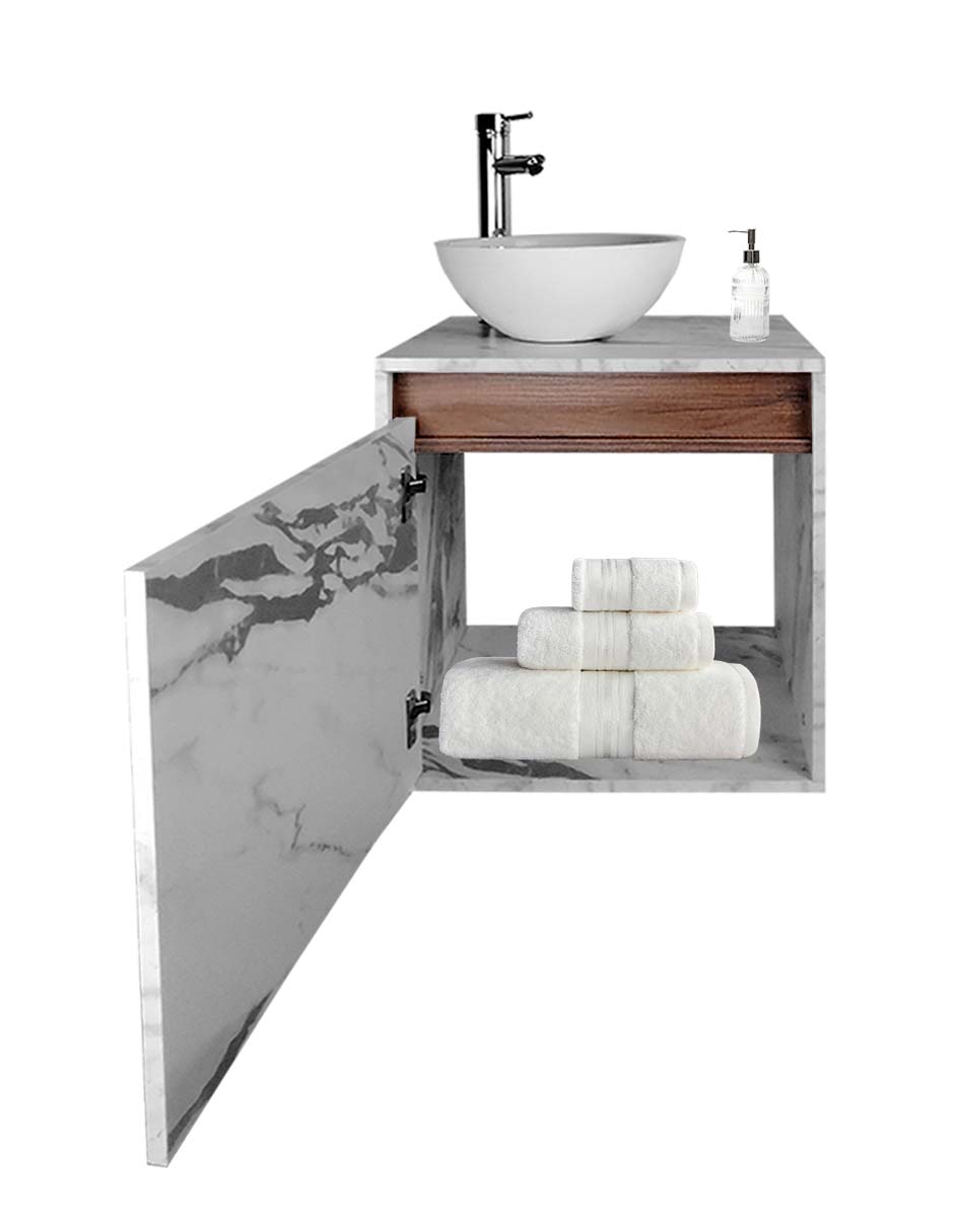 Foto 5 pulgar | Gabinete Para Baño Con Lavabo Y Llave Minimalista Modelo Phía