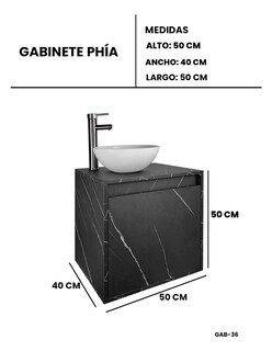 Foto 8 | Gabinete Para Baño Con Lavabo Y Llave Minimalista Modelo Phía