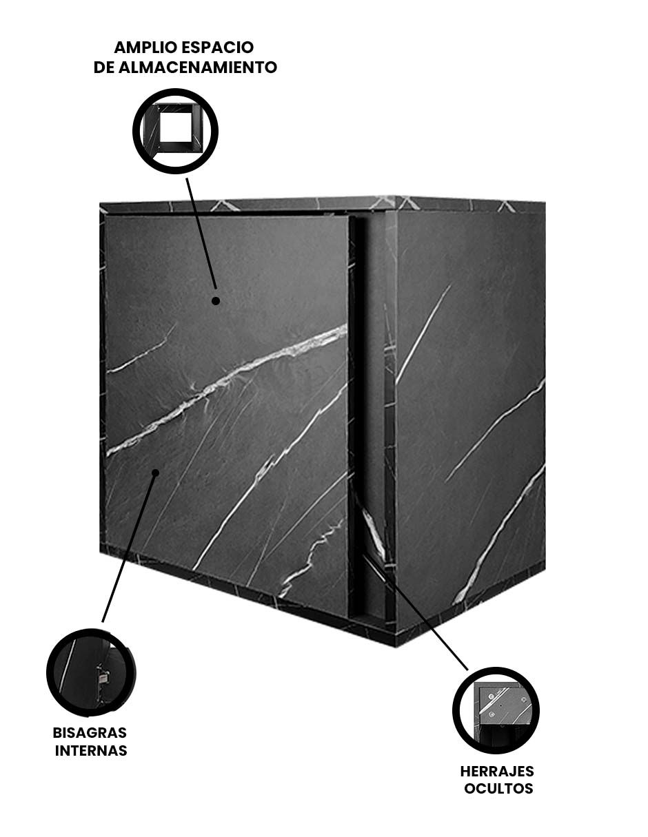 Foto 5 pulgar | Gabinete Para Baño Minimalista Sin Ovalin Ni Llave Modelo Aaron