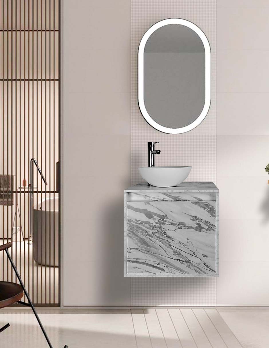 Foto 3 pulgar | Gabinete Para Baño Con Lavabo Y Llave Minimalista Modelo Phía