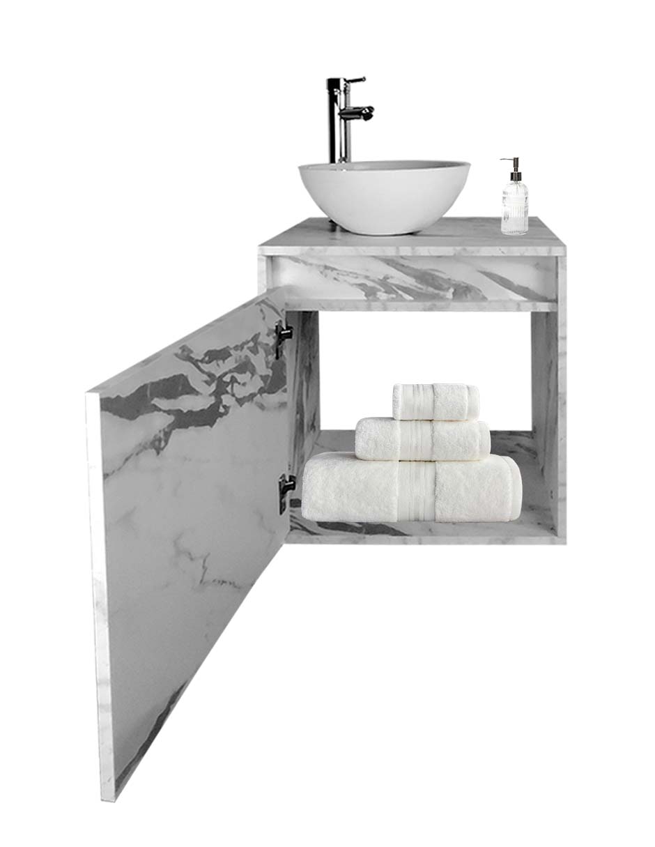 Foto 5 pulgar | Gabinete Para Baño Con Lavabo Y Llave Minimalista Modelo Phía