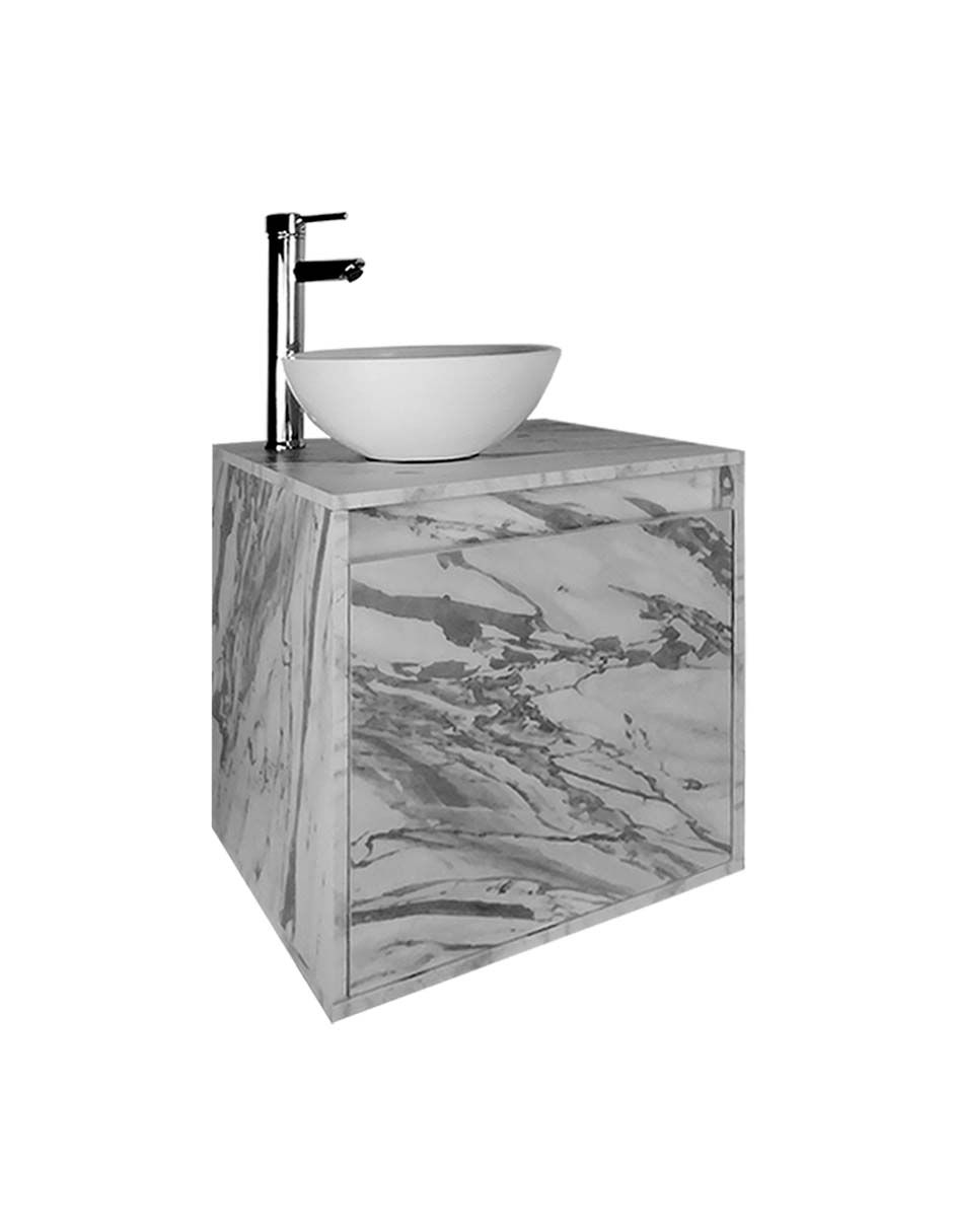 Foto 6 pulgar | Gabinete Para Baño Con Lavabo Y Llave Minimalista Modelo Phía